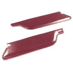 FORD MUSTANG 1966 CABRIOLET PAIRE DE PARE SOLEIL COULEUR ROUGE FONCE Convertible Sun Visors Dark Red SCOTT DRAKE C5ZZ-7604104-DR