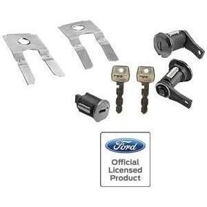 FORD MUSTANG 1965-1966 PACK CYLINDRES DE SERRURE DE PORTE ET CONTACT DE DEMARRAGE AVEC CLES PONY Door and Ignition Lock Set SCOT