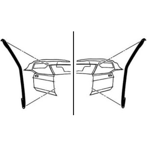 FORD MUSTANG 1971-1973 CABRIOLET PAIRE DE JOINTS D ETANCHEITE GAUCHE ET DROIT Convertible pillar seal Right and left hand SCOTT