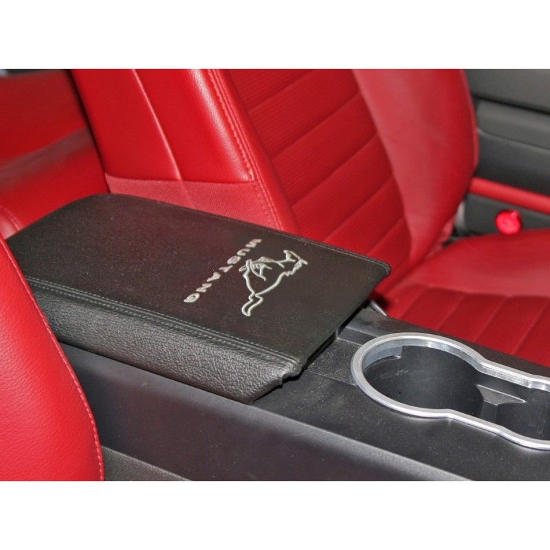 FORD MUSTANG 2005-2008 COUVRE ACCOUDOIR ENTRE SIEGE AVEC LOGO CHEVAL MUSTANG Arm rest cover with horse SCOTT DRAKE 5M3Z-6306024