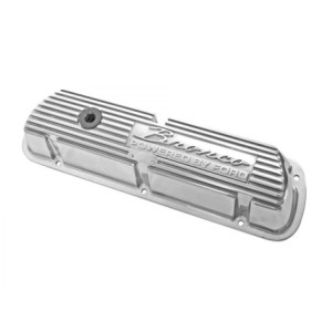 FORD BRONCO 1966-1977 PAIRE DE CACHE CULBUTEURS ALUMINIUM POLI Bronco Polished Aluminum Valve Covers Pair SCOTT 6A582-BP