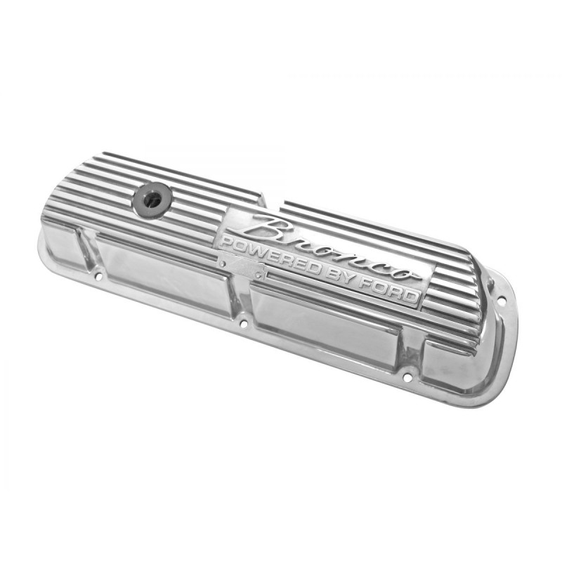 FORD BRONCO 1966-1977 PAIRE DE CACHE CULBUTEURS ALUMINIUM POLI Bronco Polished Aluminum Valve Covers Pair SCOTT 6A582-BP