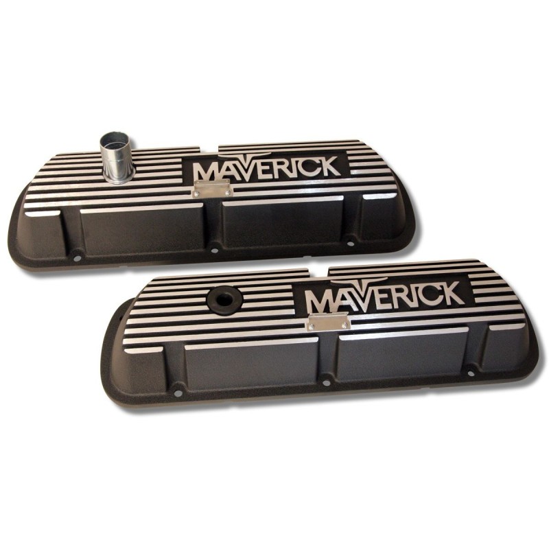 FORD MAVERICK 1970-1977 PAIRE DE CACHE CULBUTEURS Valve Covers Pair SCOTT DRAKE 6A582-MAV