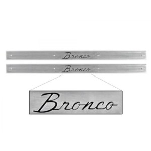 FORD BRONCO 1966-1977 PAIRE DE PLAQUES DE SEUIL ALUMINIUM AVEC LOGO BRONCO Sill Plates billet aluminium pair SCOTT DRAKE C6TZ-65