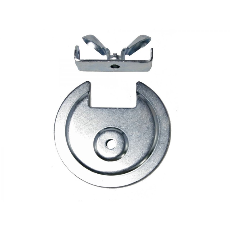 FORD BRONCO 1966-1977 PLAQUE DE ROUE DE SECOUR AVEC ECROU INOX Spare tire retainer plate and wing nut stainless steel SCOTT DRAK