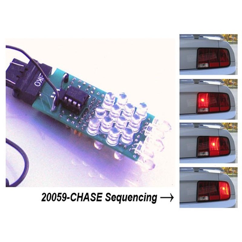 FORD MUSTANG 2005-2009 SYSTEME CONVERSION FEUX A LED SEQUENTIEL LED Sequential Tail Light Kit SCOTT DRAKE SD-20059-CHASE
