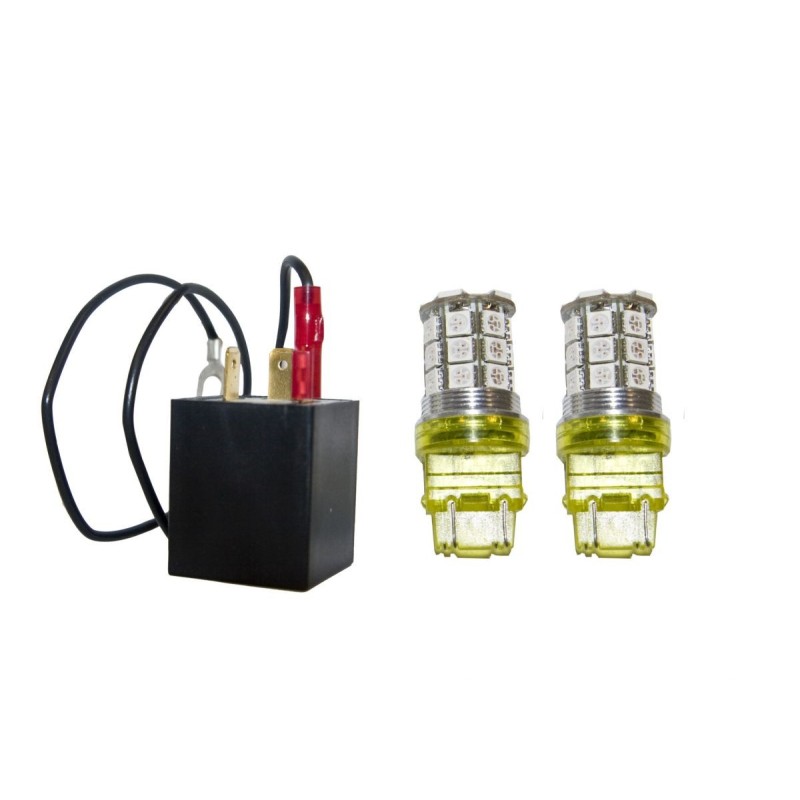 FORD MUSTANG 1987-1993 KIT DE LED POUR CLIGNOTANTS Mustang LED Front Turn Signal Kit SCOTT DRAKE SD-8793-FOX-FT
