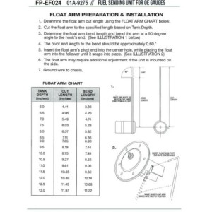 FORD PICKUP 1948-1955 JAUGE RESERVOIR DE CARBURANT fuel sending unit