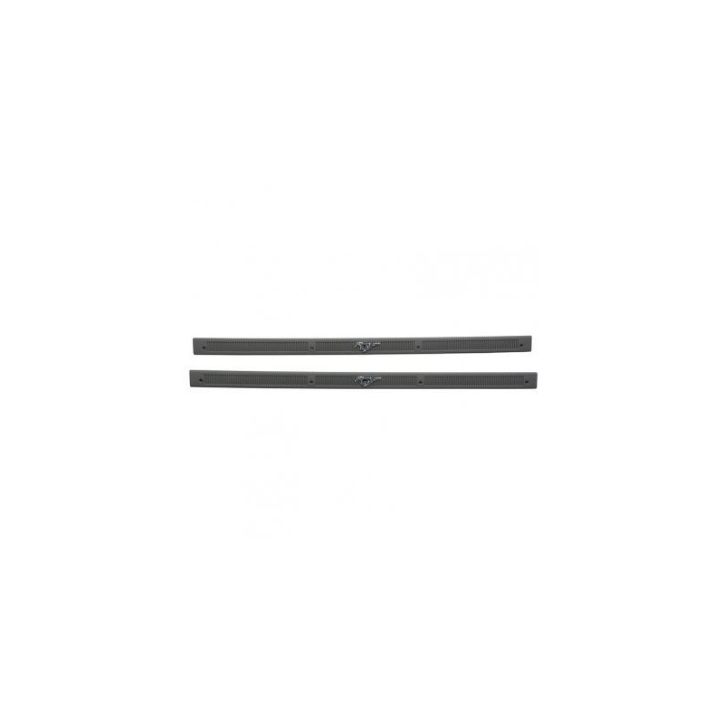 FORD MUSTANG 1979-1993 scuff plate smoke gray - horse emblem DANIEL CARPENTER F3ZZ-6113208-SH