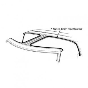 FORD MUSTANG 1981-1983 t-top to body w/s rh DANIEL CARPENTER E3ZZ-6154780-R