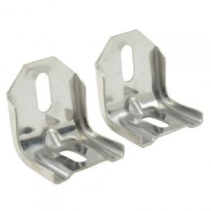 FORD MUSTANG 1983-1993 headlight panel support brackets polished stainless DANIEL CARPENTER E3ZZ-8455-S