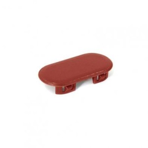 FORD MUSTANG 1987-1993 CACHE OVALE POUR CONSOLE - ROUGE console oval plug - red DANIEL CARPENTER E7ZZ-6104762-R