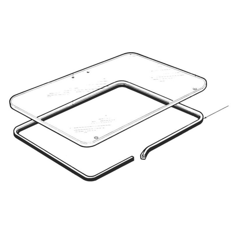 FORD MUSTANG 1979-1993 sunroof w/s on glass DANIEL CARPENTER D9ZZ-6650250