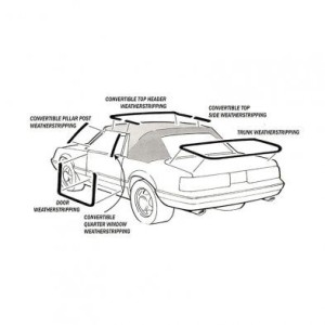 FORD MUSTANG 1987 conv. rh pillar w/s DANIEL CARPENTER E7ZZ-7602626