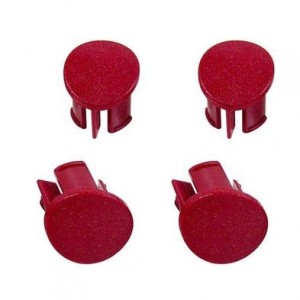 FORD MUSTANG 1987-1993 BOUCHONS D'ACCOUDOIR DE PANNEAU DE PORTE PASSAGER ROUGE armrest plugs red rh DANIEL CARPENTER E7ZZ-612405