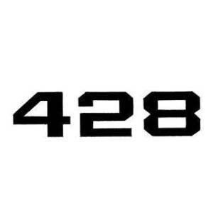 FORD MUSTANG 1970 AUTOCOLLANT LETTRES LETTRAGE POUR CAPOT 428 NOIR 428 Hood Decal Black SCOTT DRAKE DF-516