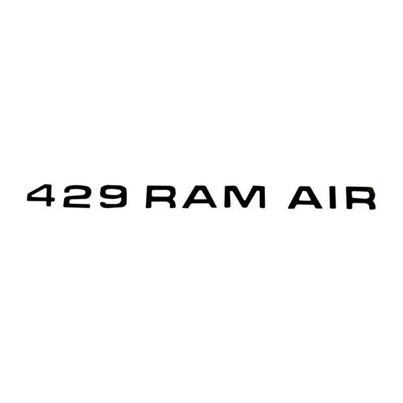 FORD MUSTANG 1971 AUTOCOLLANT LETTRES LETTRAGE POUR CAPOT 429 NOIR 429 Ram Air Scoop Decal Black SCOTT DRAKE DF-420