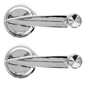 FORD THUNDERBIRD 1961-1963 PAIRE DE POIGNEES DE PORTE ET DE FENETRE AVEC LEVIER CHROME Door & Quarter Window Handle With Chrome