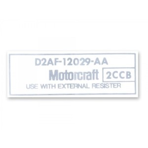 FORD MUSTANG 1972-1973 AUTOCOLLANT Coil decal SCOTT DRAKE DF-715