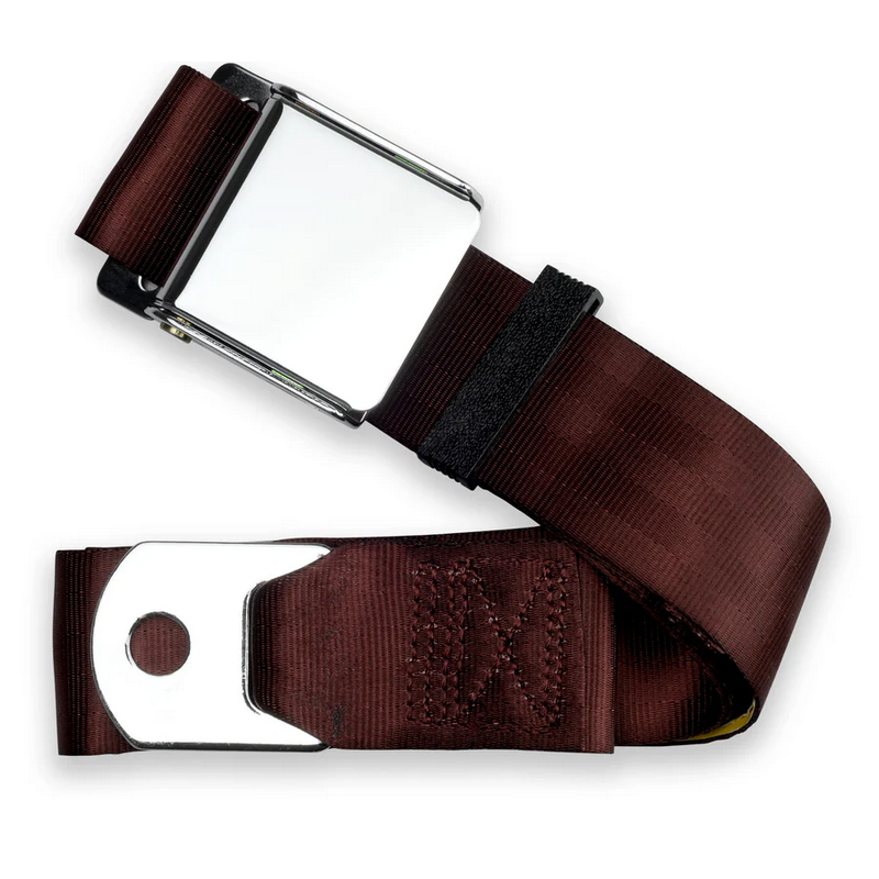 2pt burgundy lap belt 60 chrome aviation buckle RETROBELT 258-BRG-60