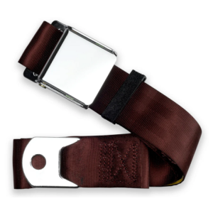 2pt burgundy lap belt 75 chrome aviation buckle RETROBELT 258-BRG-75