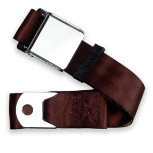 2pt burgundy lap belt 75 chrome aviation buckle w/hardware RETROBELT 258-BRG-75-21