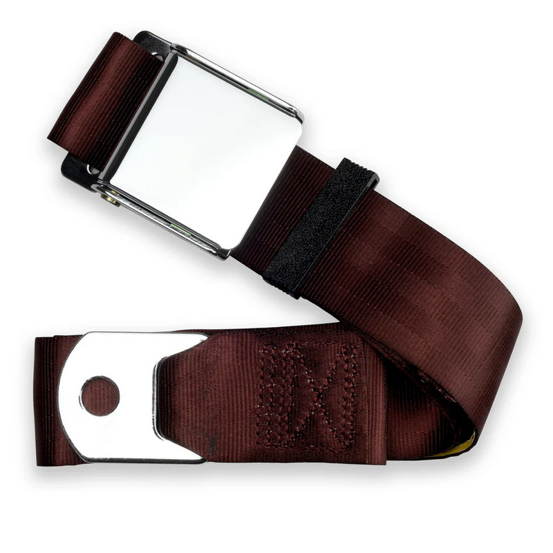 2pt burgundy lap belt 75 chrome aviation buckle w/hardware RETROBELT 258-BRG-75-21