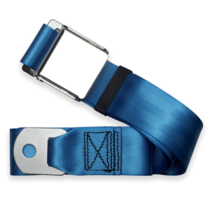 2pt cobalt blue lap belt 60 chrome aviation buckle RETROBELT 258-CBB-60