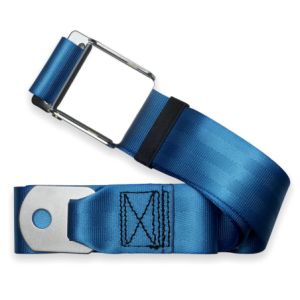 2pt cobalt blue lap belt 75 chrome aviation buckle w/hardware RETROBELT 258-CBB-75-21