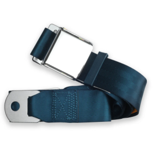 2pt dark blue lap belt 60 chrome aviation buckle RETROBELT 258-DKB-60