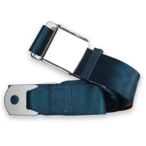 2pt dark blue lap belt 75 chrome aviation buckle RETROBELT 258-DKB-75