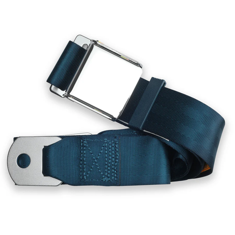 2pt dark blue lap belt 75 chrome aviation buckle RETROBELT 258-DKB-75
