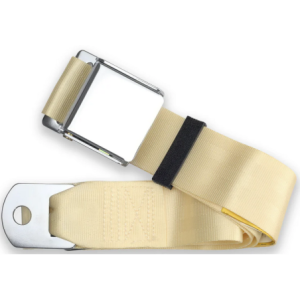 2pt ivory lap belt 75 chrome aviation buckle RETROBELT 258-IVY-75