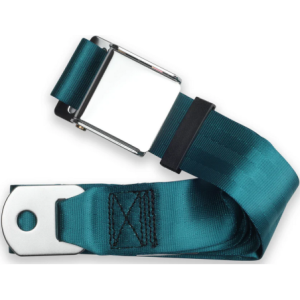 2pt medium turquoise lap belt 60 chrome aviation buckle RETROBELT 258-MTQ-60