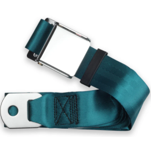 2pt medium turquoise lap belt 60 chrome aviation buckle w/hardware RETROBELT 258-MTQ-60-21