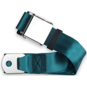 2pt medium turquoise lap belt 75 chrome aviation buckle w/hardware RETROBELT 258-MTQ-75-21