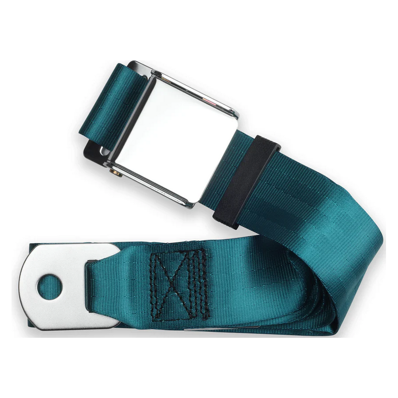 2pt medium turquoise lap belt 75 chrome aviation buckle w/hardware RETROBELT 258-MTQ-75-21
