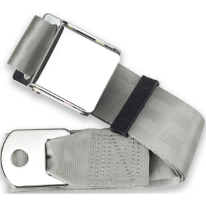2pt silver lap belt 75 chrome aviation buckle RETROBELT 258-SIL-75
