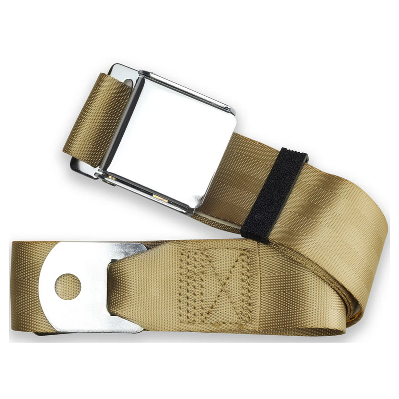 2pt sand lap belt 60 chrome aviation buckle RETROBELT 258-SND-60