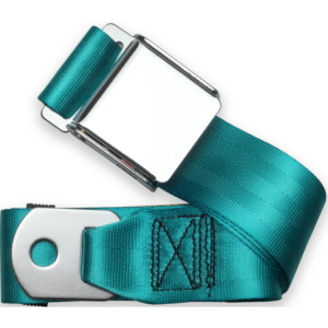 2pt turquoise lap belt 60 chrome aviation buckle w/hardware RETROBELT 258-TRQ-60-21