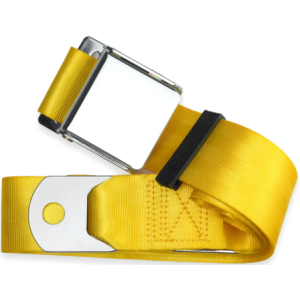 2pt yellow lap belt 75 chrome aviation buckle RETROBELT 258-YEL-75