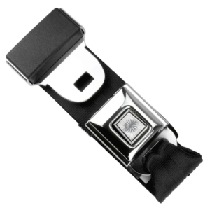 2pt black lap belt 60 starburst pushbutton buckle RETROBELT 268-BLK-60