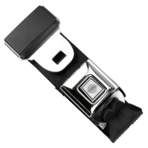 2pt black lap belt 75 starburst pushbutton buckle w/lap belt hardware kit RETROBELT 268-BLK-75-21