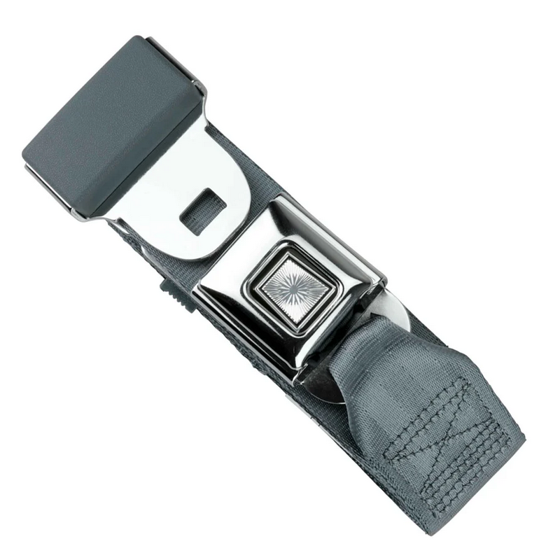 2pt blue lap belt 60 starburst pushbutton buckle RETROBELT 268-BLU-60