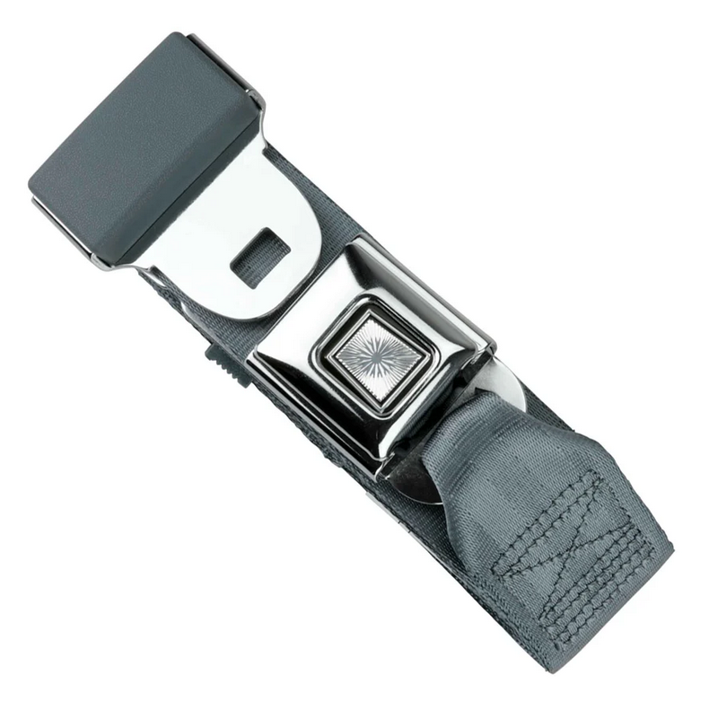 2pt blue lap belt 75 starburst pushbutton buckle RETROBELT 268-BLU-75