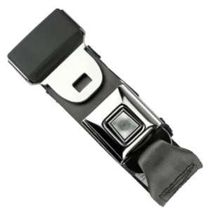 2pt charcoal lap belt 60 starburst push button buckle w/hardware RETROBELT 268-CHR-60-21