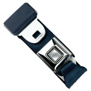 2pt dark blue lap belt 90 starburst pushbutton buckle RETROBELT 268-DKB-90