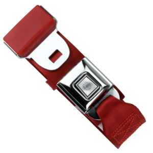 2pt dark red lap belt 60 starburst pushbutton buckle RETROBELT 268-DKR-60