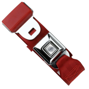2pt dark red lap belt 60 starburst push button buckle w/hardware RETROBELT 268-DKR-60-21