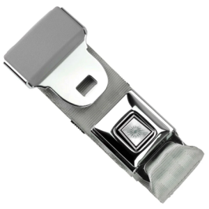 2pt grey lap belt 75 starburst pushbutton buckle w/lap belt hardware kit RETROBELT 268-GRY-75-21